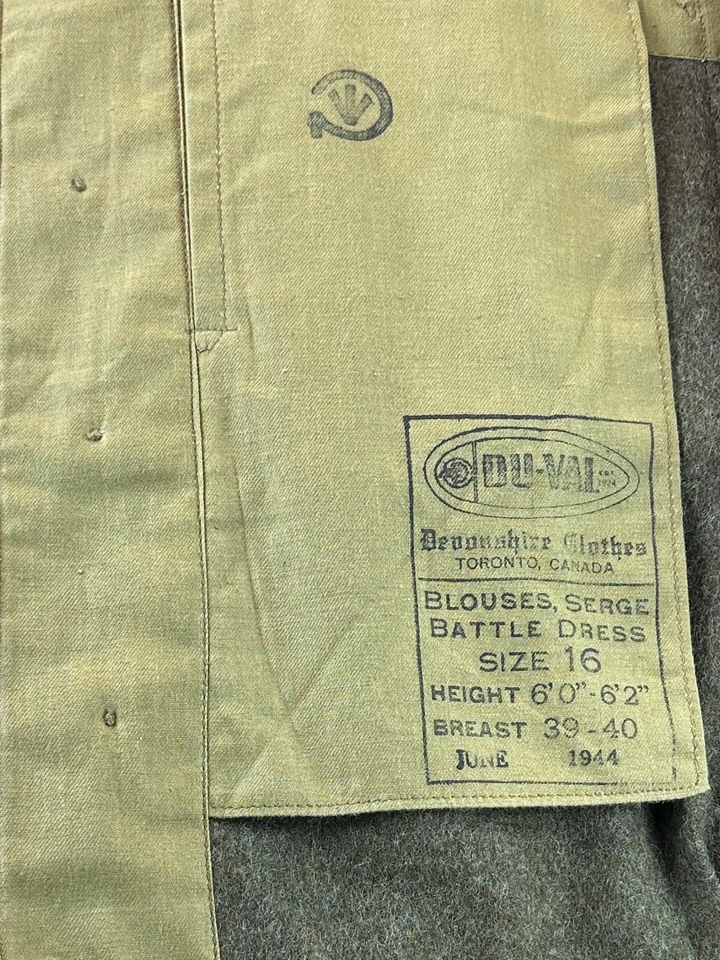 Size 16 Canadian Battledress Blouse