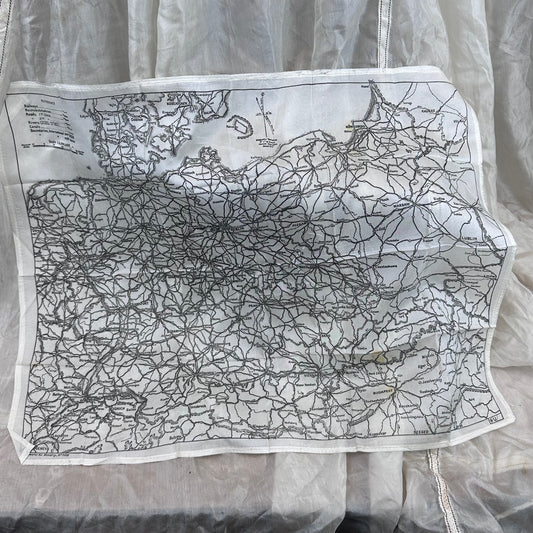 RAF / USAAF Escape & Evasion silk map Early Sheet 9U