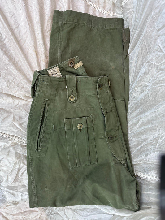 1952 Pattern Satin Trousers Size 8