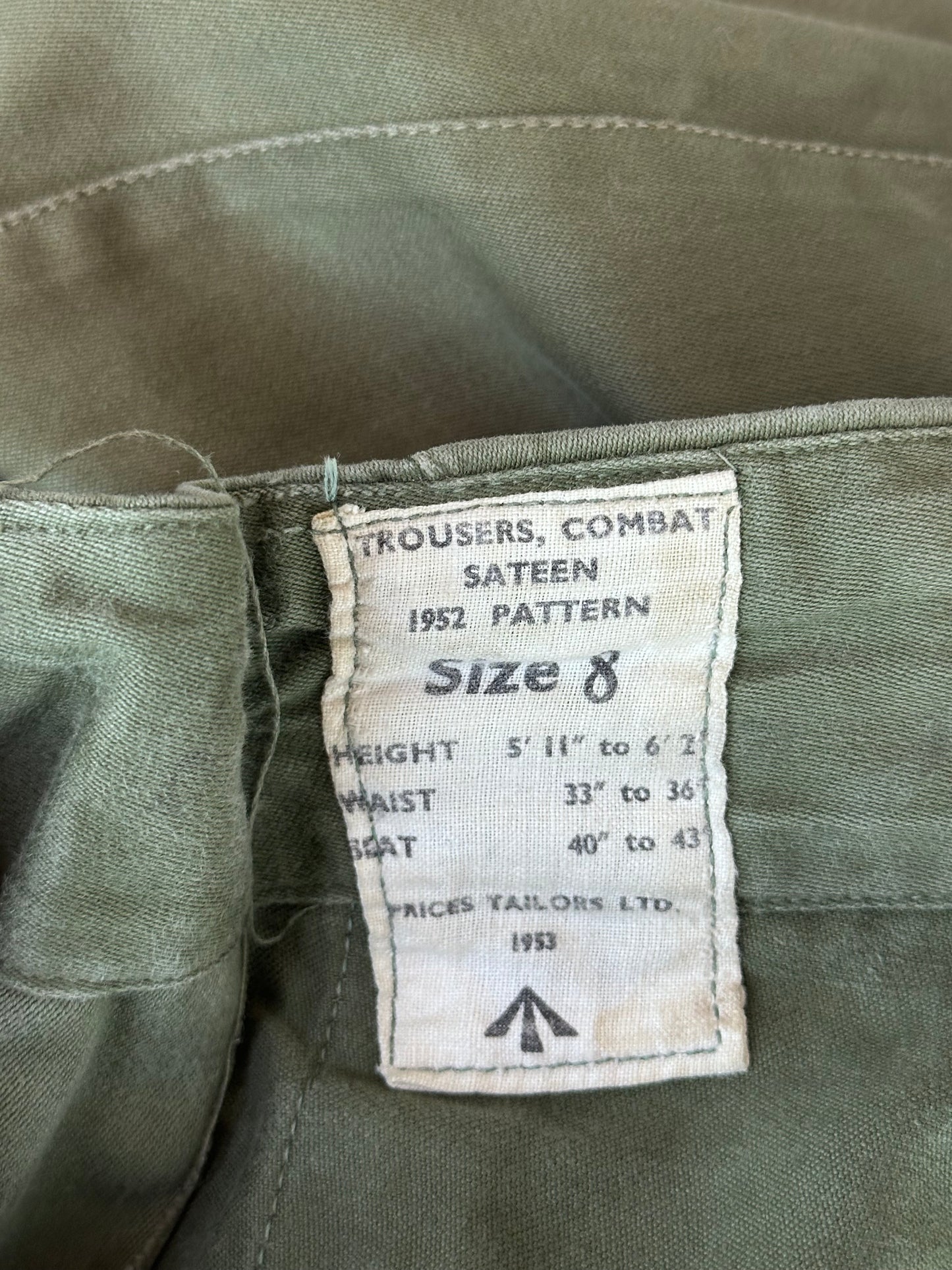 1952 Pattern Satin Trousers Size 8