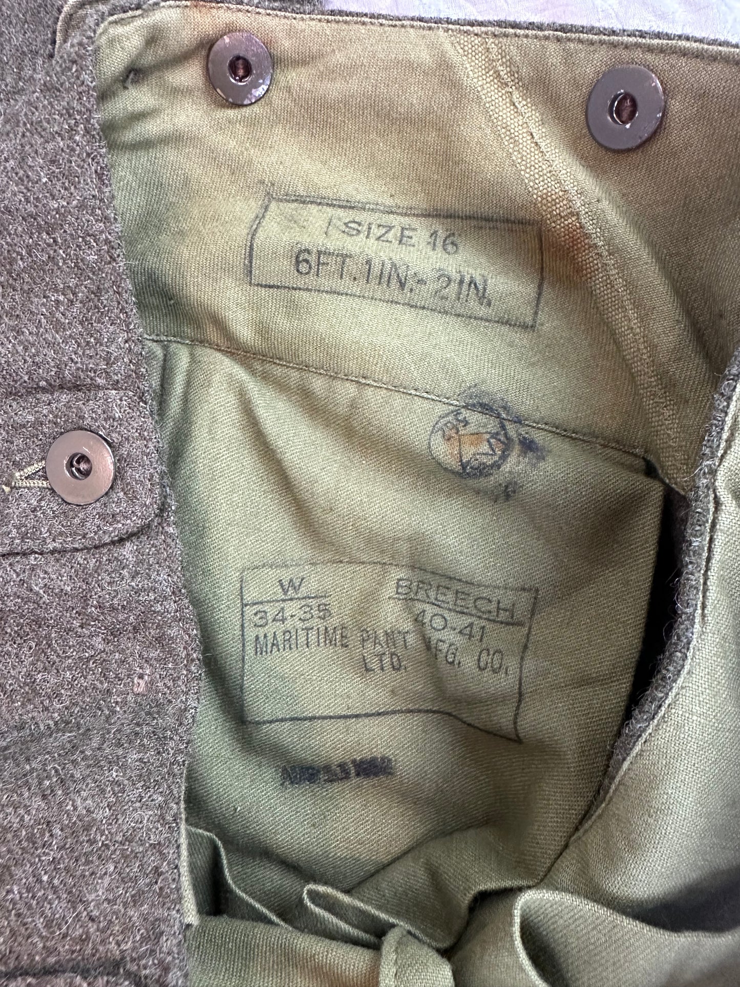 Canadian Army Battledress Trousers size 16