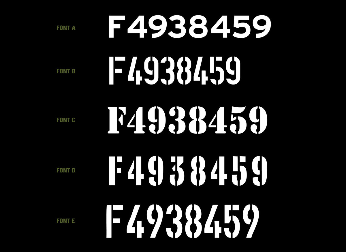 Numbers For Fs2 Pair of F numbers for Armoured Fighting Vehicles – Old Time Design Company